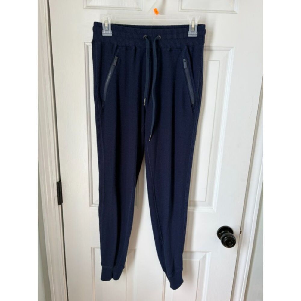 Alala Sweater Knit Rise Jogger Pants Navy Size Small